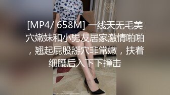 [MP4/ 658M] 一线天无毛美穴嫩妹和小男友居家激情啪啪，翘起屁股掰穴非常嫩，扶着细腰后入下下撞击