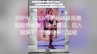 [MP4/ 426M] 黑丝妹妹摇着屁股想被操，抹上精油，后入狠狠干，巨臀骑乘位猛砸