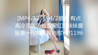 [MP4/525M]4/2最新 有点高冷范灰色长发网红脸妹妹露脸第一视角道具自慰VIP1196