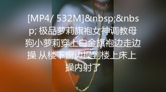 [MP4/ 532M]&nbsp;&nbsp; 极品萝莉旗袍女神调教母狗小萝莉穿上白金旗袍边走边操 从楼下窗边操到楼上床上 操内射了