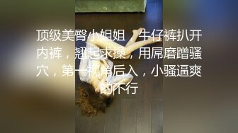 顶级美臀小姐姐，牛仔裤扒开内裤，翘起求操，用屌磨蹭骚穴，第一视角后入，小骚逼爽的不行